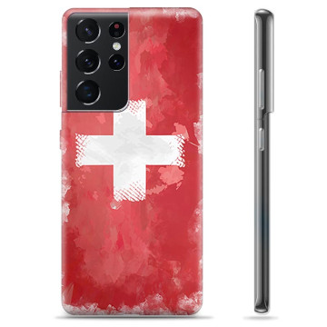 Samsung Galaxy S21 Ultra 5G TPU-skal - Schweizisk Flagga