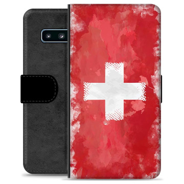 Samsung Galaxy S10 Premium Plånboksfodral - Schweizisk Flagga