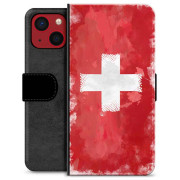 iPhone 13 Mini Premium Plånboksfodral - Schweizisk Flagga