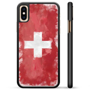 iPhone X / iPhone XS Skyddsskal - Schweizisk Flagga