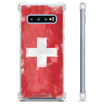 Samsung Galaxy S10 Hybridskal - Schweizisk Flagga