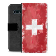 Samsung Galaxy S10+ Premium Plånboksfodral - Schweizisk Flagga