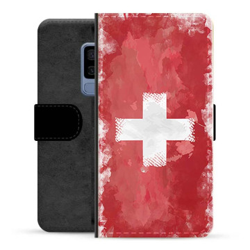 Samsung Galaxy S9 Premium Plånboksfodral - Schweizisk Flagga