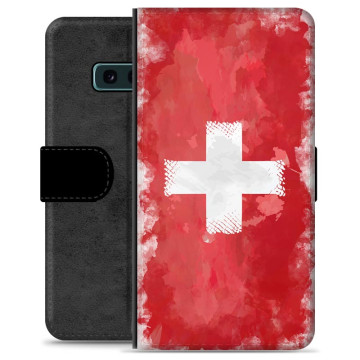 Samsung Galaxy S10e Premium Plånboksfodral - Schweizisk Flagga