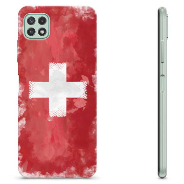 Samsung Galaxy A22 5G TPU-skal - Schweizisk Flagga