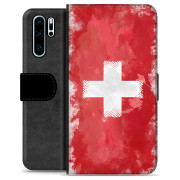 Huawei P30 Pro Premium Plånboksfodral - Schweizisk Flagga