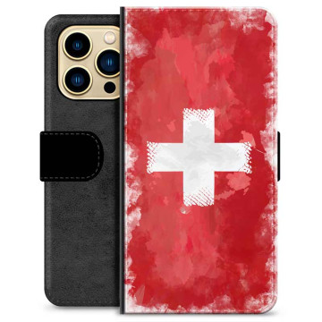 iPhone 13 Pro Max Premium-flipfodral - Schweizisk Flagga