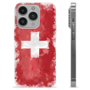 iPhone 14 Pro TPU-skal - Schweizisk Flagga