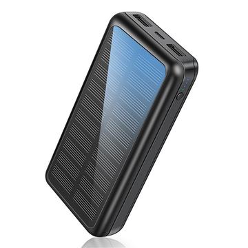 828P Solar Power Bank 30000mAh / Ultimat portabel laddare för nödsituationer utomhus - Svart