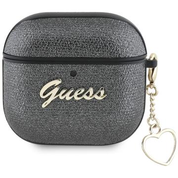 AirPods 4 Guess Metallic Script Charmfodral