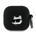 AirPods 4 Karl Lagerfeld Choupette Head 3D silikonfodral - Svart