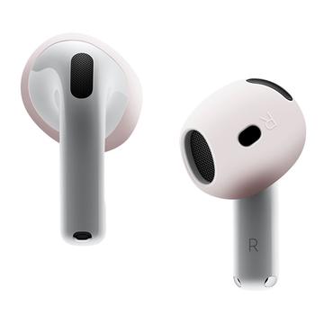 Halkfritt öronsnäckeskydd i silikon för AirPods 4 - Ljusrosa