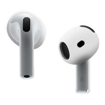 Hylsa för öronsnäckor i silikon med halkskydd för AirPods 4 - Vit