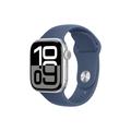 Apple Watch 10 GPS MWWA3QN/A - Aluminium, Denim sportarmband, S/M, 42mm