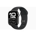 Apple Watch 10 GPS MWWE3QN/A - Aluminium, svart sportarmband, S/M, 42mm - Kolsvart