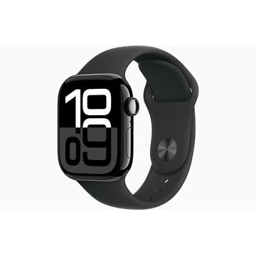 Apple Watch 10 GPS MWWE3QN/A - Aluminium, svart sportarmband, S/M, 42mm - Kolsvart