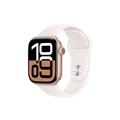 Apple Watch 10 GPS MWWH3QN/A - Sportarmband i aluminium, Light Blush, S/M, 42mm