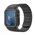 Apple Watch Series 9/8/SE (2022)/7/SE/6/5/4/3/2/1 Dux Ducis OA One-piece Armband med fodral - 45mm/44mm/42mm - Svart