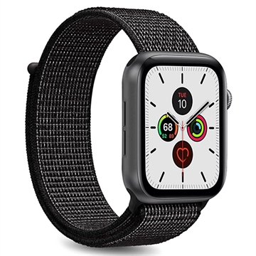 Apple Watch Series 9/8/SE (2022)/7/SE/6/5/4/3/2/1 Sportarmband i Puro Nylon - 41mm/40mm/38mm - Svart