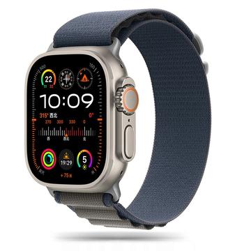 Apple Watch Series Ultra 2/Ultra/9/8/SE (2022)/7/SE/6/5/4/3/2/1 Tech-Protect Nylon Pro Armband - 49mm/45mm/44mm/42mm - Marin / Grå