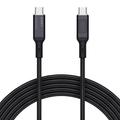 Aukey CB-MCC101 USB-C-kabel med LCD-skärm - 100W, 1m - Svart