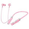 B3 9D Surround Stereo Sport Bluetooth-hörlurar med silikonhalsband - Rosa