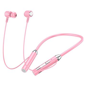 B3 9D Surround Stereo Sport Bluetooth-hörlurar med silikonhalsband - Rosa