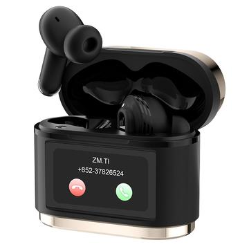 BD2 Smart Digital Display Trådlöst Bluetooth-headset - pekskärm, ANC & ENC brusreducering - Guld