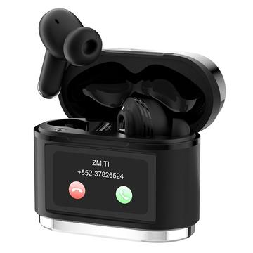 BD2 Smart Digital Display Trådlöst Bluetooth-headset - pekskärm, ANC & ENC brusreducering - Silver