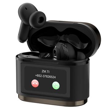 BD2 Smart Digital Display trådlöst Bluetooth-headset - pekskärm, ANC & ENC brusreducering