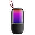 BT2675 Bärbar vattentät Bluetooth-högtalare med RGB-ljus - Svart