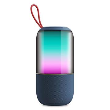 BT2675 Bärbar vattentät Bluetooth-högtalare med RGB-ljus - Blå