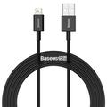 Baseus Superior Series Lightning Kabel - 2m - Svart