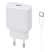 iPhone 15 Pro/15 Pro Max/16 Pro/16 Pro Max Beline PD 3.0 USB-C GaN-laddare - 30 W - Vit