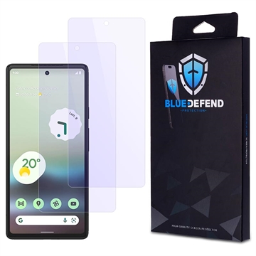 Google Pixel 6a BlueDefend Anti-Blue Light skärmskydd av härdat glas - 2 st.