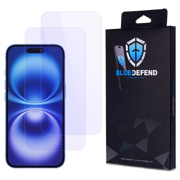 iPhone 16 BlueDefend Anti-Blue Light skärmskydd av härdat glas - 2 st.