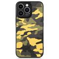 Camouflage Serie iPhone 14 Pro Hybrid Skal - Gul