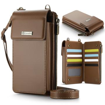 Caseme ME50 Universal Crossbody-väska med RFID-skydd - 4"-7.3" - Brun