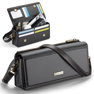 Caseme Me30 3-i-1 Crossbody Telefonväska - 4"-7.5" - Svart