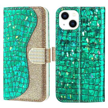 Croco Bling Series Samsung Galaxy A13 5G Plånboksfodral - Roséguld