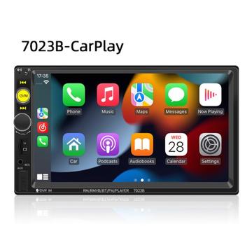 Double Din CarPlay pekskärm Bluetooth bilstereo MP5-spelare - 7"