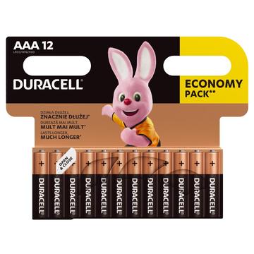 Duracell Basic LR03/AAA Alkaline-batterier - 12 st.