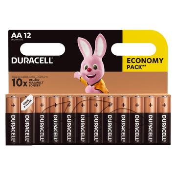 Duracell Basic LR6/AA Alkaline-batterier - 12 st.