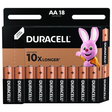 Duracell Basic LR6/AA Alkaline-batterier - 18 st.