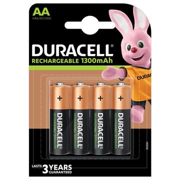 Duracell Recharge R6/AA Uppladdningsbara batterier 1300mAh - 4 st.