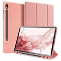 Samsung Galaxy Tab S9 Dux Ducis Domo Tri-Fold Smart Foliofodral (Öppen Förpackning - Bulk Tillfredsställande) - Rosa