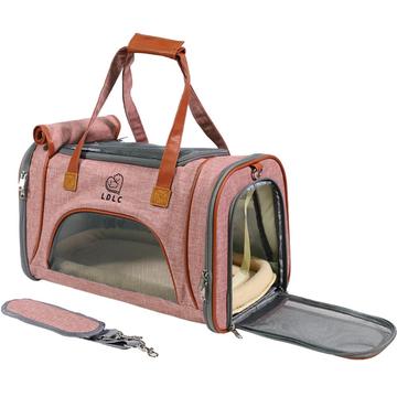 Elegant hundtransportväska - 46x26x28cm - Rosa