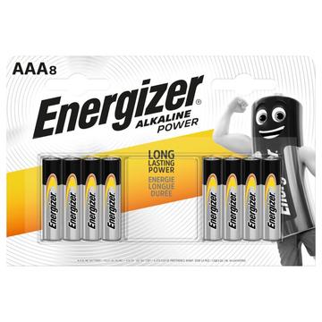 Energizer Alkaline Power LR03/AAA Alkaline-batterier - 8 st.