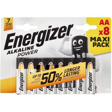 Energizer Alkaline Power LR6/AA Alkaline-batterier - 8 st.