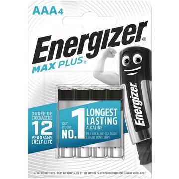 Energizer Max Plus LR03/AAA Alkaline-batterier - 4 st.